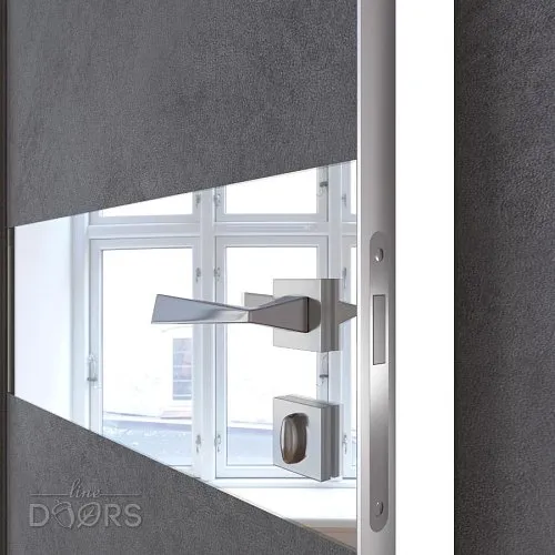 ШИ дверь DO-609 Бетон темный/Зеркало