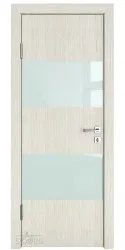ШИ дверь DO-608 Белая лиственница/стекло Белое