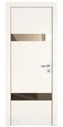 Дверь межкомнатная DO-502 Сливки/зеркало Бронза
