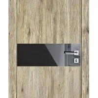 ШИ дверь DO-609 Рустик натуральный/стекло Черное