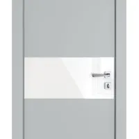 Дверь межкомнатная DO-501 Силк маус/стекло Белое