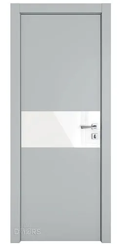 Дверь межкомнатная DO-501 Силк маус/стекло Белое