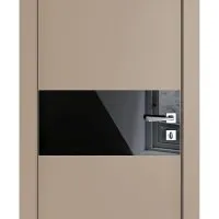 ШИ дверь DO-601 Латте софт/стекло Черное