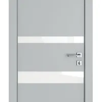 ШИ дверь DO-612 Силк маус/стекло Белое