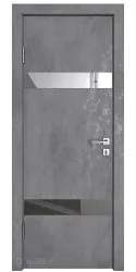 Дверь межкомнатная DO-502 Бетон темный/Зеркало