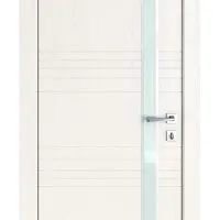 Дверь межкомнатная DO-514 Белый ясень/стекло Белое