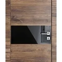 ШИ дверь DO-601 Лофт темный/стекло Черное