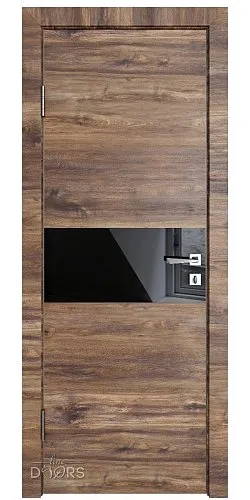 ШИ дверь DO-601 Лофт темный/стекло Черное