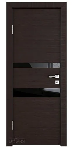 ШИ дверь DO-612 Венге горизонтальный/стекло Черное
