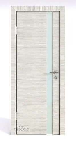 ШИ дверь DO-607 Ива светлая/стекло Белое