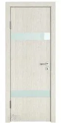 Дверь межкомнатная DO-502 Белая лиственница/стекло Белое