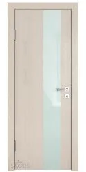 Дверь межкомнатная DO-504 Ясень капучино/стекло Белое