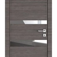 Дверь межкомнатная DO-512 Ольха темная/Зеркало