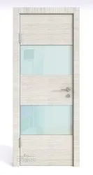 ШИ дверь DO-608 Ива светлая/стекло Белое