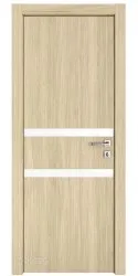 Дверь межкомнатная DO-513 Дуб светлый/стекло Белое