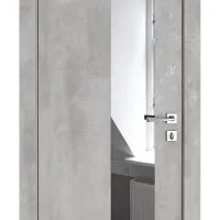 Дверь межкомнатная DO-504 Бетон светлый/Зеркало