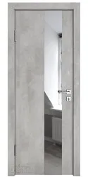Дверь межкомнатная DO-504 Бетон светлый/Зеркало