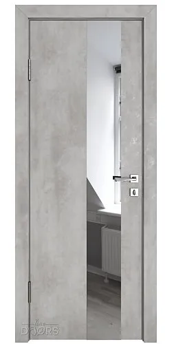 Дверь межкомнатная DO-504 Бетон светлый/Зеркало