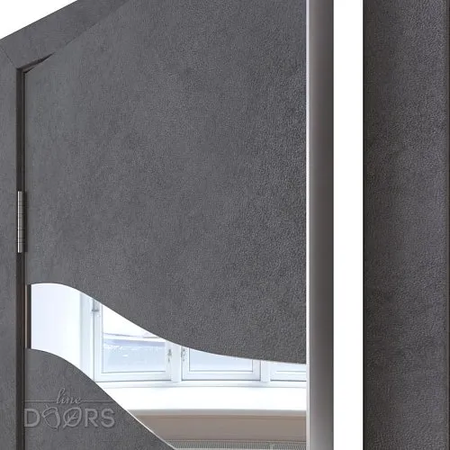 ШИ дверь DO-603 Бетон темный/Зеркало