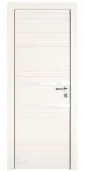 Дверь межкомнатная DO-515 Сливки/стекло Белое