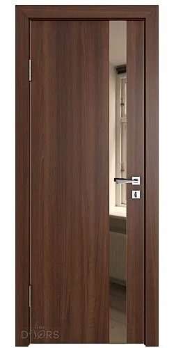 Дверь межкомнатная DO-507 Орех тисненый/зеркало Бронза