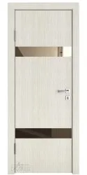 ШИ дверь DO-602 Белая лиственница/зеркало Бронза