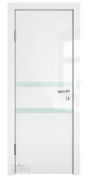 Дверь межкомнатная DO-513 Белый глянец/стекло Белое