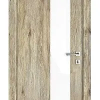 ШИ дверь DO-604 Рустик натуральный/стекло Белое