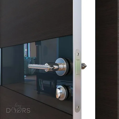 ШИ дверь DO-609 Венге горизонтальный/стекло Черное