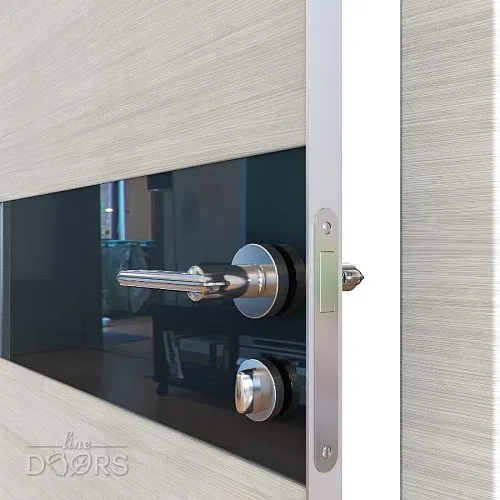 ШИ дверь DO-609 Ива светлая/стекло Черное