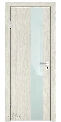 Дверь межкомнатная DO-504 Белая лиственница/стекло Белое