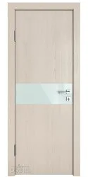 Дверь межкомнатная DO-509 Ясень капучино/стекло Белое