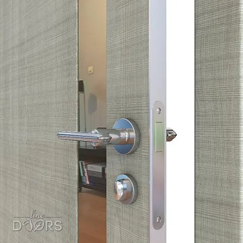 Дверь межкомнатная DO-507 Серый дуб/зеркало Бронза