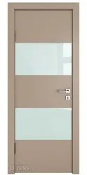 ШИ дверь DO-608 Латте софт/стекло Белое
