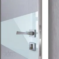 ШИ дверь DO-601 Металлик/стекло Белое