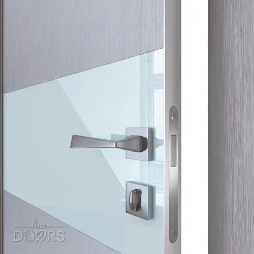 ШИ дверь DO-601 Металлик/стекло Белое