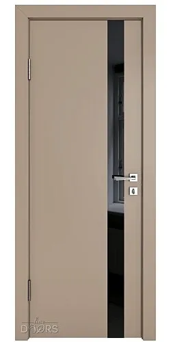 ШИ дверь DO-607 Латте софт/стекло Черное