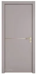 ШИ дверь DG-622 Серый бархат/молдинг золотой