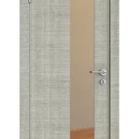 Дверь межкомнатная DO-504 Серый дуб/зеркало Бронза