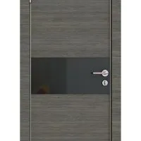 Дверь DO-501 Ольха темная/стекло Черное Скидка 50 %!