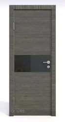 Дверь DO-501 Ольха темная/стекло Черное Скидка 50 %!