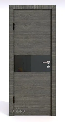 Дверь DO-501 Ольха темная/стекло Черное Скидка 50 %!