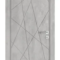Дверь межкомнатная Абстракция Бетон светлый