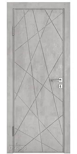 Дверь межкомнатная Абстракция Бетон светлый