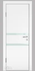 ШИ дверь DO-613 Белый бархат/стекло Белое