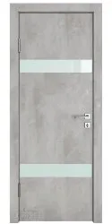 ШИ дверь DO-602 Бетон светлый/стекло Белое