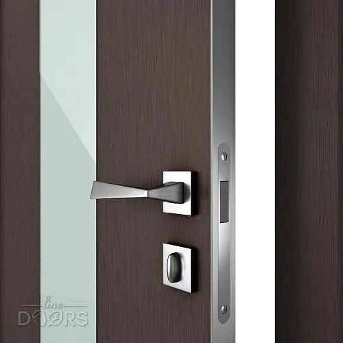 Дверь межкомнатная DO-510 Бронза/стекло Белое