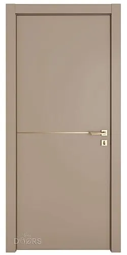 Дверь межкомнатная DG-522 Латте софт/молдинг золотой