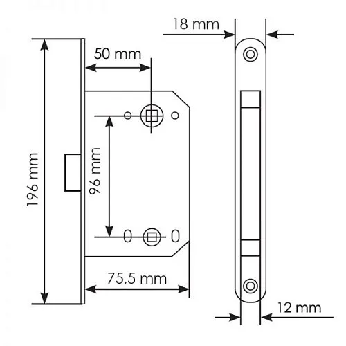Защелка магнитная сантехническая M1895 W