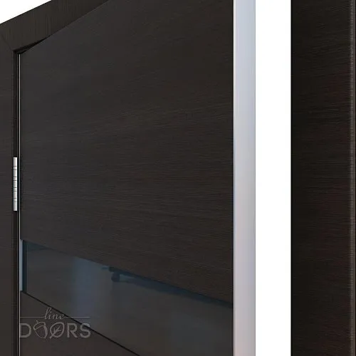 ШИ дверь DO-602 Венге горизонтальный/стекло Черное
